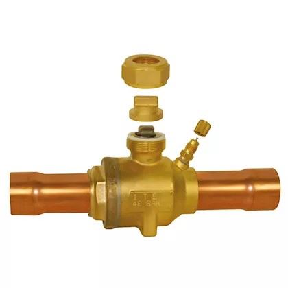 ITE kogelkraan 3/8" soldeer + schräder